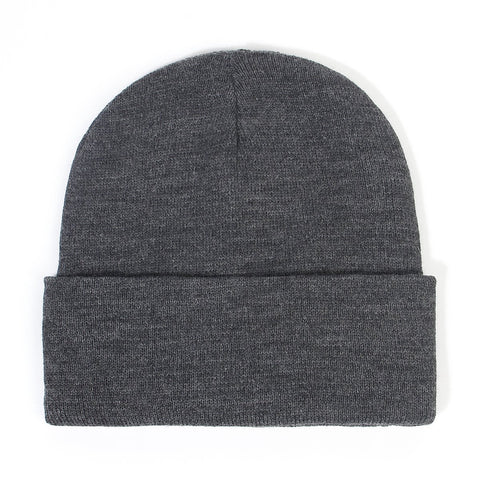 Hat - Knitted hat - Winter hat - Warm hat - Hat with satin lining - warm winter hat - knitted winter hat with fold-over brim - silk lining - soft knitted hat - warm and comfortable - for men and women - grey