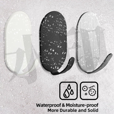 10 Pieces Self-Adhesive Hooks - Towel Hooks - Clothes Hook - Small Carbon Steel Wall Hooks - Towel Hooks - Wall Hooks - Traceless - Strong Adhesive - Towel Rack - Multifunctional Hook - For Various Wall Surfaces - Black