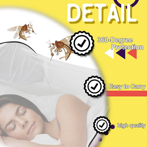 ultralight foldable mosquito net - pop-up mosquito net - travel tent - portable camping tent - family mosquito net - folding bed mosquito net - 200 x 80 x 56 cm