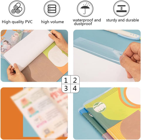 Book Sleeve - 10 pieces transparent A4 notebook cover - book cover - Book Sleeve - A4 book cover - Book Sleeve - Insert folders - paper book protector - transparent notebook cover - transparent notebook cover - Transparent