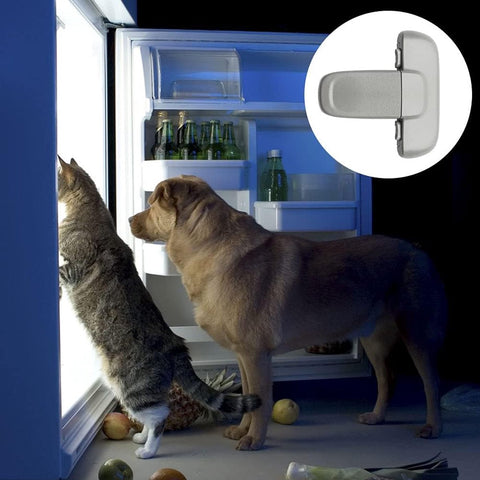 2 pieces - refrigerator locks for children - refrigerator door lock for home - baby safety - cabinet locks - refrigerator lock - freezer lock - refrigerator lock for refrigerator door, freezer door - no tools or drilling required - grey