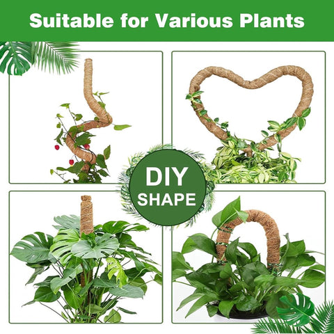 2 pieces - 60cm - Plant supports - Foldable plant support - Climbing plant stake - Monstera Stakes - Plant Stakes - for growing Monstera and other climbing plants - for supporting and guiding plant growth - brown
