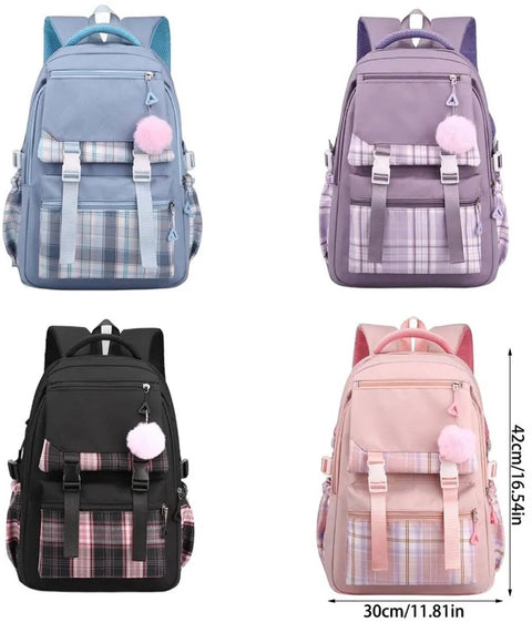 Girls School Student School Bag Outdoor Backpack - Youth School Bag - Backpack - Pink - Luxury Backpack - Laptop Bag - School Bag - Backpack - Rucksack - Large Women's Backpack - Waterproof Women's Travel Backpack - Rucksack - Teenagers - with Laptop Comp
