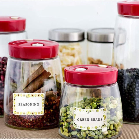 250 pieces - 5*3 cm - Label - sticker - Jam labels for jars - food freezer labels - self-adhesive jam jar labels - decorative removable sticky jam jars - labels - for kitchen food, bottles, jam, containers