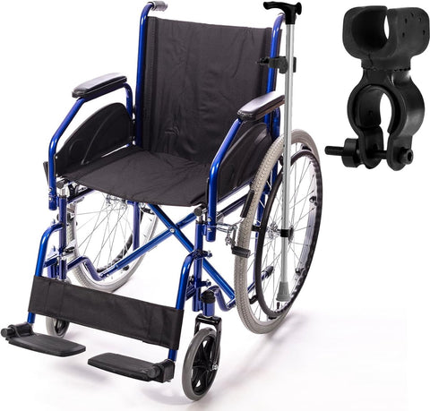 pieces - walking stick holder - wheelchair accessories - scooter accessories - crutch holder - versatile crutch holder - universal accessories for crutches, rollator, wheelchair, bicycle - 8.3*4.5*3.3 cm - black