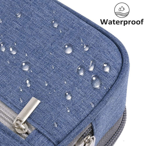 Large Pencil Case - Pencil Bag for Children and Adults - Large Case - Pencil Case - Storage Box - Desk Organizer - School Pencil Case - Multifunctional Pen Bag - Pencil Case - Pen Pocket - High Volume - for Boys and Girls - Blue