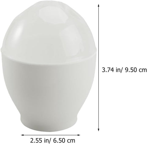4 pieces - microwave egg cooker - egg cooker - making non-stick eggs and scrambled eggs - for instant breakfast - PP plastic steam cups - 6.5 x 9.5 cm - kitchen utensils - non-stick coating - for home kitchen - white