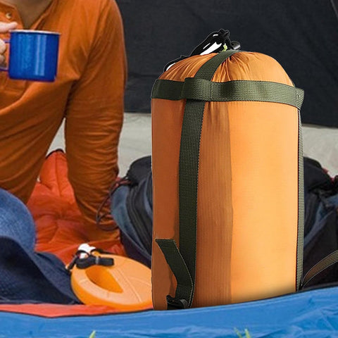 Compression bag - Sleeping bag compression bag - Sleeping bag storage bag - Storage bag - Backpacking storage bags - Portable sleeping bag storage bag - Lightweight backpack bag - Camping storage bag - for travel, camping and outdoor backpacking - Orange