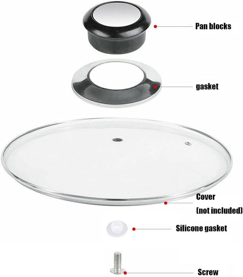 Pot Lid Knob - 8 Pieces - Universal Kitchen Knobs - Lid Knob - 5-12mm Universal - Stainless Steel - Lid Handle - Lid Knob - Pan Lid Holding Handle - Saucepan Lid Knobs - Kitchen Cookware Knob - Anti-Burn Knob