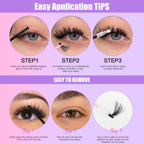 False eyelashes - 300 pieces - 30D + 40D + 50D - 10-18 mm D curl - Pre-Made Volume Fans - Pre-Made Fans - Eyelash extensions - Cluster - Lashes - Natural - Pieces of lashes - DIY lashes