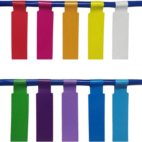 Cable Markers - 20 Pieces - Cable Labels - Cable Marking Labels - Self-Adhesive - Waterproof - Tear-Resistant - Oil-Resistant - Scratch-Resistant - Handwritten - 10 Colors