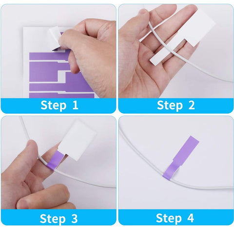 Cable Markers - 20 Pieces - Cable Labels - Cable Marking Labels - Self-Adhesive - Waterproof - Tear-Resistant - Oil-Resistant - Scratch-Resistant - Handwritten - 10 Colors