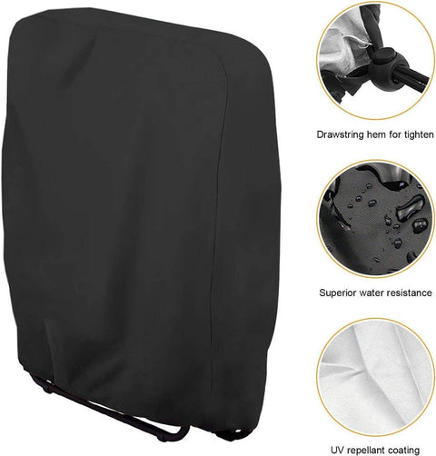 20/34*71*110cm - Garden chair covers - Foldable lounge chair cover - 210D Oxford fabric garden chair covers - Dust cover for chair - Dust cover - Garden accessories - Foldable lounger cover - with storage bag - black