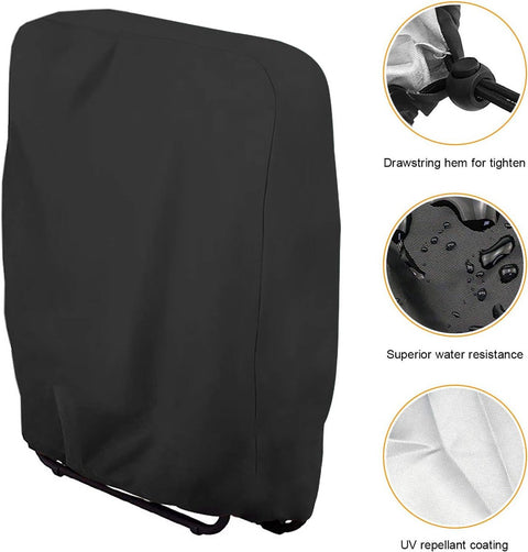 Waterproof Chair Cover - Set of 2 - Garden Chair Cover - Protective Cover for Garden Furniture - Waterproof Chair Cover - Cover for Folding Chairs - Garden Furniture Cover - Garden Chair Cover - 71x20/34x110cm - For Outdoor Use in the Garden, Balcony or T