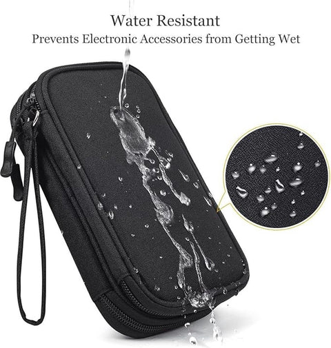 Bag Organizer - Electronics & Accessories Organizer Bag - Cable Organizer Bag - Storage Bag for Cables, Electronics and Accessories - Organizer - Black - 19.5*11*5.5cm - Polyester