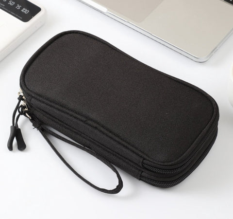 Bag Organizer - Electronics & Accessories Organizer Bag - Cable Organizer Bag - Storage Bag for Cables, Electronics and Accessories - Organizer - Black - 19.5*11*5.5cm - Polyester
