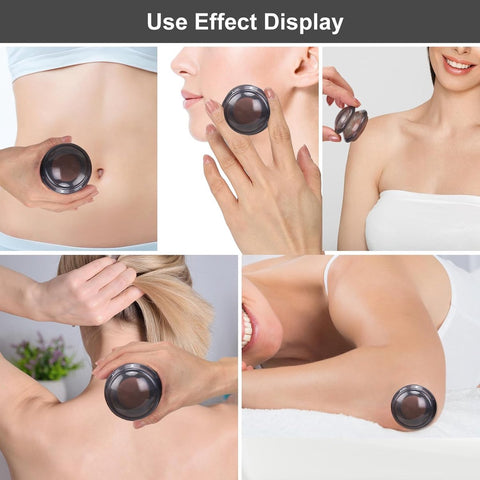 4 pieces silicone cups - Cupping cups - Cupping Set - Cellulite Cups - Cupping For Cellulite - vacuum cup - For reducing cellulite anti-aging relieves pain and joints for buttocks, neck, body - Transparent