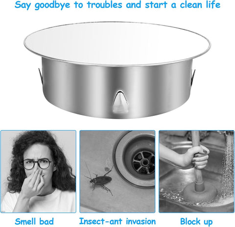 Chimney hood - Stainless steel - Pipe hood - Ø 148 mm - Base diameter: 122 mm - Depth 45 mm - Prevents foreign objects from entering - Prevents odor formation