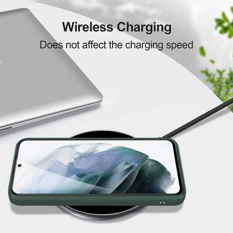 Compatible with Samsung S23 Case Samsung Green Matte Rubberized Camera Protection Liquid