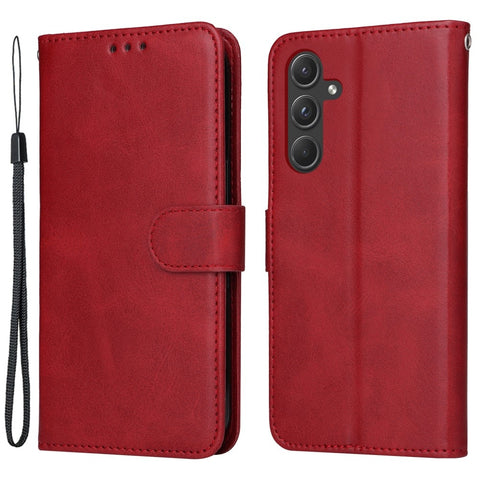 Compatible with Samsung A55 5G PU Leather Wallet Case Samsung, Red