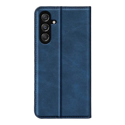 Compatible with Samsung Galaxy M34 5G Phone Case Retro Skin Magnetic Leather Dark Blue