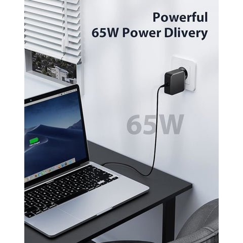 65W USB C Laptop Charger (1.8m) for Lenovo Thinkpad ASUS Zenbook