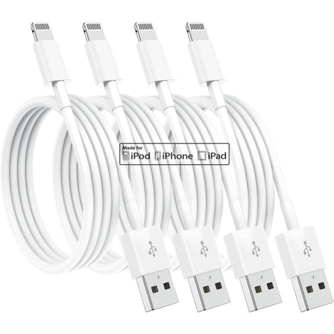 Compatible with Apple MFi Certified Lightning Charging Cable 4-Pack 1.8m iPhone 12 11 X XR XS 8 7