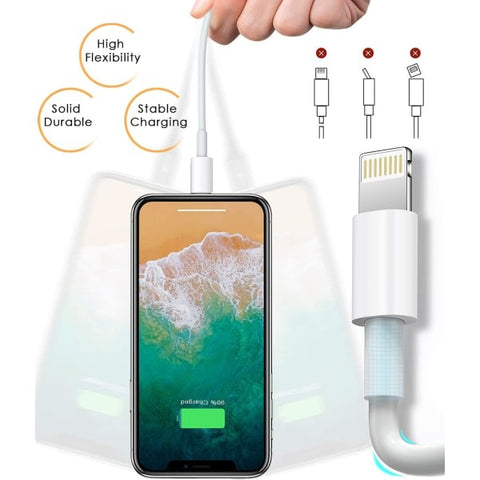 Compatible with Apple MFi Certified Lightning Charging Cable 4-Pack 1.8m iPhone 12 11 X XR XS 8 7