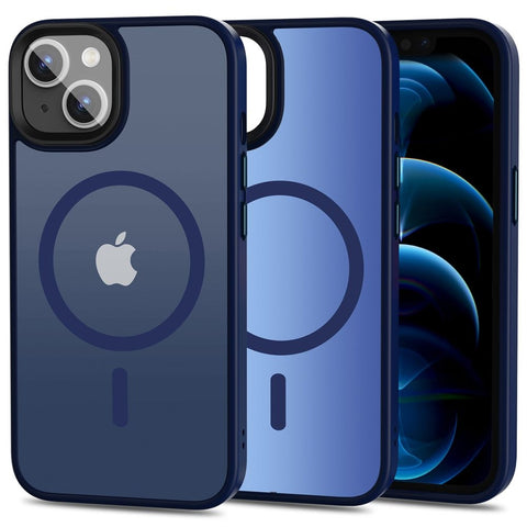 Compatible with iPhone 13 - MagSafe Case Shockproof Silicone Matte Blue