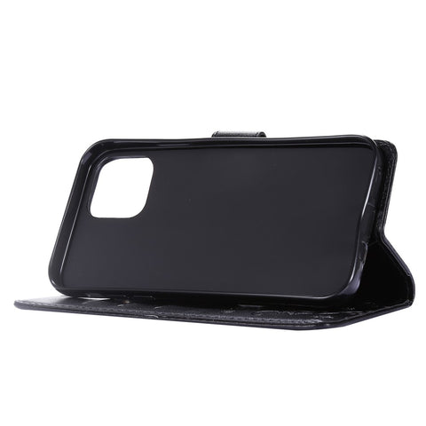 iPhone 12 / 12 Pro Floral Case Black, Compatible with iPhone