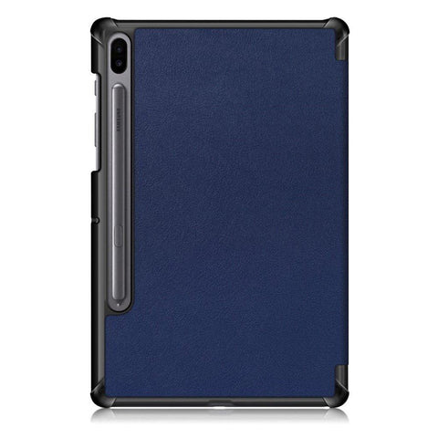 Compatible with Samsung Galaxy Tab S6 Leather Case with Three Flaps - Protective Cover Samsung