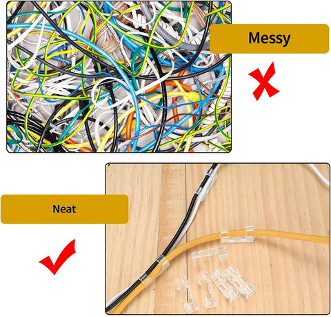120 Pcs Adhesive Cable Clips, Cable Management Clips, Clear Cable Organizer, Cord Holder, Wire Clips, Sticky Cable Wire Cord Clips Holder for Car Office Home Desktop PC TV Laptop Ethernet Cable