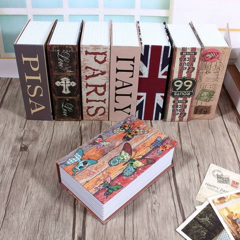 Creative Dictionary Book Safe, Book Shaped Hidden Secret Storage Safe, Secret Hiding Place for Money, Jewelry, Passport (Butterfly)