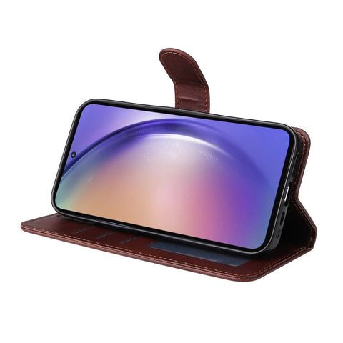 Compatible with Samsung A55 5G Leather Wallet Case Samsung Multiple Colors Brown