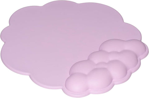 Mouse Pad - Mouse Pad with Wrist Rest - Ergonomic Mouse Pad - Mouse Pad with Leather Surface, Suitable for Computers, Laptops, Office, Home and Travel, with Non-Slip Bottom - Pink