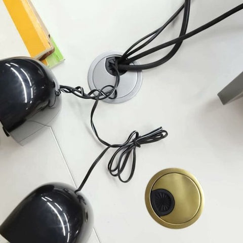 Desk Cable Hole Cover - Wireless Computer Cable Box - Cable Hole Cover - Furniture Accessories Round Cable Hole Cover - Decorative Ring