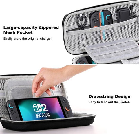 Storage Box - Travel Bag - Game Console Storage Box - Protective Portable Hard Case - Black