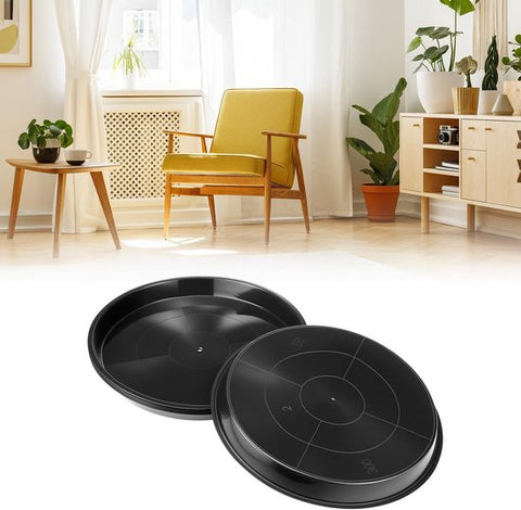 Plant bowls - 6 pieces - Round plant bowls - For flower pots, garden bowls and planters - Black