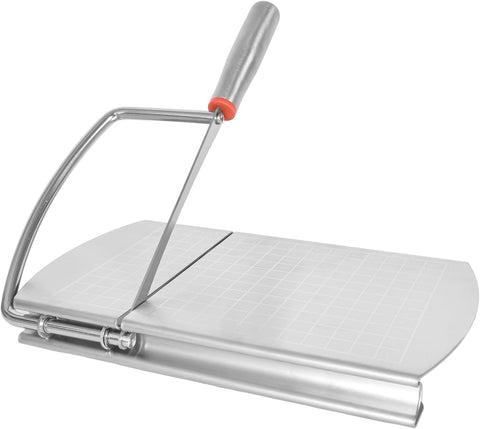 Cheese Cutter - Stainless Steel Blade with Measuring Scale - For Block Cheese and Sausage - Multifunctional Kitchen Aid