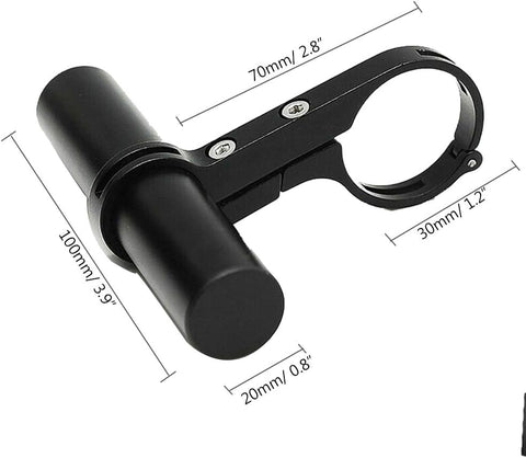 Bicycle handlebar extension mounting bracket with aluminum bracket