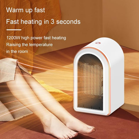 Fan Heater - 1200W Portable Heater with PTC Graphene Heating - Fast Heating, 360° Heat Circulation, Quiet Operation, 12-Hour Timer, LED Display