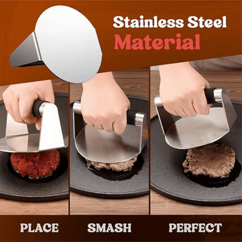 Smash Burger ,Hamburger Smasher Tool for Griddle, Stainless Steel Ham Patty ,Grill Smashburger