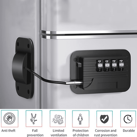 Baby Proofing, Refrigerator lock, Baby Safety Locks for Cabinets, Cabinet Locks for Babies, No Drilling Child Safety Cabinet Locks for Latching to Drawer Door Fridge Oven Toilet Seat Black
