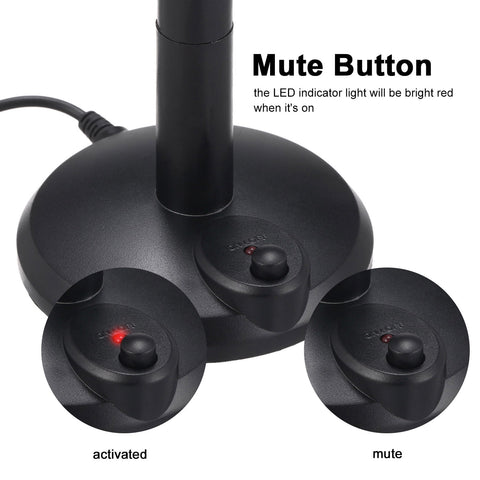Anself USB Desktop Microphone Plug &Play PC Computer Mic for Computer Gaming Recording Chatting Singing Meeting