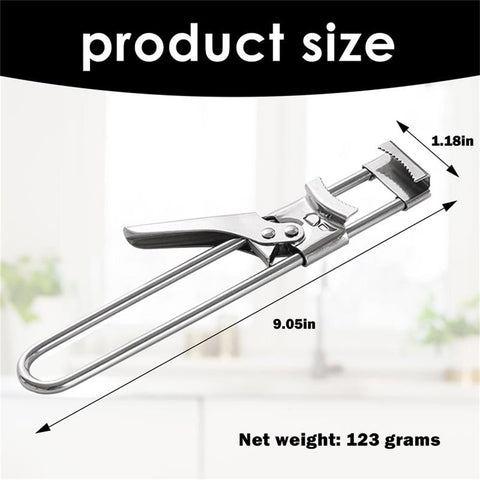 SHAOTELLME Stainless Steel Can Opener Manual Multifunctional Labor Saving Can Opener Kitchen Creative Can Opener Tool Easily Open Cans Of Various Sizes, 3PC Silver
