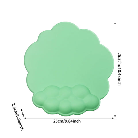 GHSOHS Ergonomic Mouse Pad with Wrist Support Cute Cloud Shape Wrist Pad Memory Cotton Keyboard Hand Rest Non Slip Wrist Pad Non-Slip Mousepad for Computer Laptop G