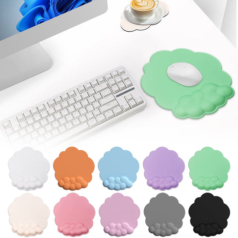 GHSOHS Ergonomic Mouse Pad with Wrist Support Cute Cloud Shape Wrist Pad Memory Cotton Keyboard Hand Rest Non Slip Wrist Pad Non-Slip Mousepad for Computer Laptop G