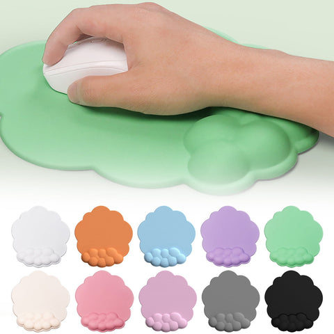 GHSOHS Ergonomic Mouse Pad with Wrist Support Cute Cloud Shape Wrist Pad Memory Cotton Keyboard Hand Rest Non Slip Wrist Pad Non-Slip Mousepad for Computer Laptop J