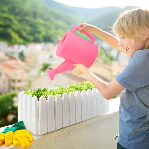 Dmlowu Watering Can 700ml Plastic Kids Watering Can Light-Weight Watering Can Indoor Plants for Artificial Plants Outdoor Garden Flowers Live Plants, Sturdy Gardening Watering Can for Kids Pink