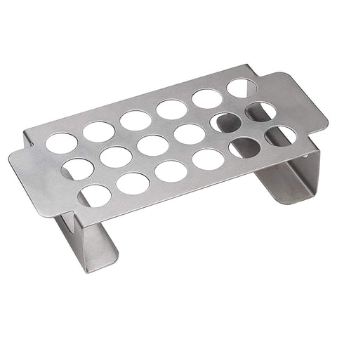 Tyidzon 18 Hole Jalapeno Popper Holder for Grill, Grilling Accessories with Handle, Stainless Steel Barbecue Chili Pepper Grill Rack, BBQ Accessories silver